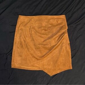Chic Asymmetrical Tan Skirt